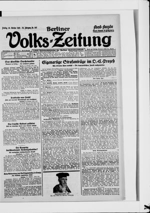 Berliner Volkszeitung vom 24.10.1924