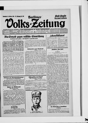 Berliner Volkszeitung vom 25.10.1924