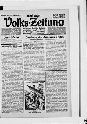 Berliner Volkszeitung vom 26.10.1924