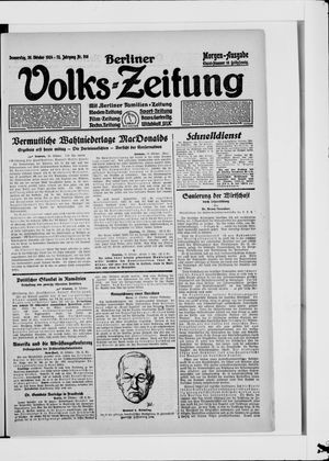 Berliner Volkszeitung vom 30.10.1924
