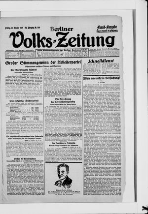 Berliner Volkszeitung vom 31.10.1924