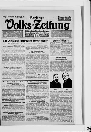 Berliner Volkszeitung vom 02.11.1924