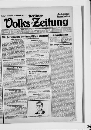 Berliner Volkszeitung vom 04.11.1924