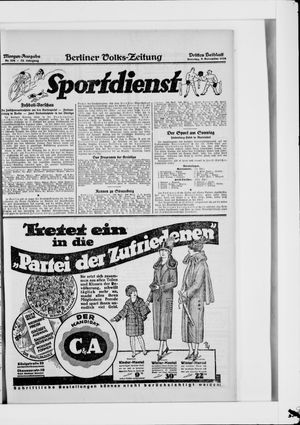 Berliner Volkszeitung vom 09.11.1924
