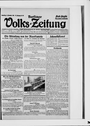 Berliner Volkszeitung vom 13.11.1924