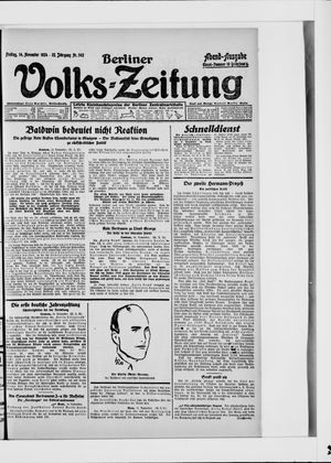 Berliner Volkszeitung vom 14.11.1924