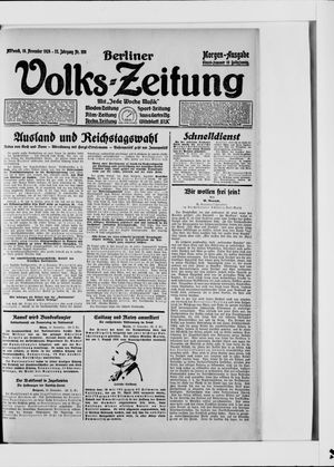 Berliner Volkszeitung vom 19.11.1924