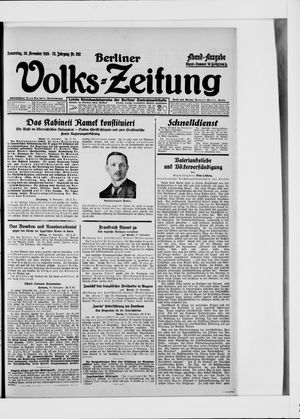 Berliner Volkszeitung vom 20.11.1924