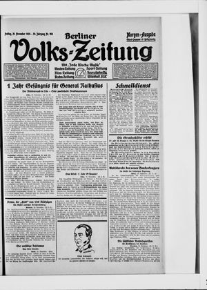 Berliner Volkszeitung vom 21.11.1924