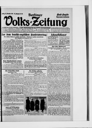 Berliner Volkszeitung vom 21.11.1924