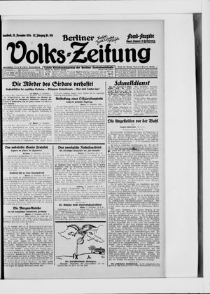 Berliner Volkszeitung vom 22.11.1924