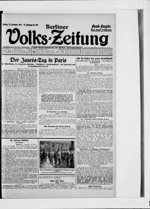 Berliner Volkszeitung vom 24.11.1924