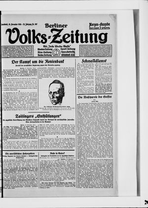 Berliner Volkszeitung vom 29.11.1924