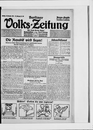 Berliner Volkszeitung on Nov 30, 1924