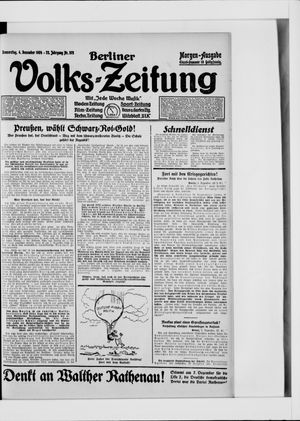 Berliner Volkszeitung vom 04.12.1924