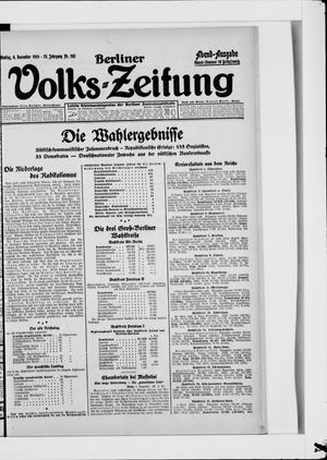 Berliner Volkszeitung vom 08.12.1924