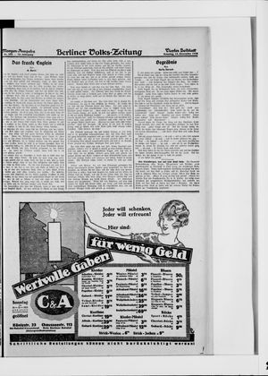 Berliner Volkszeitung vom 14.12.1924