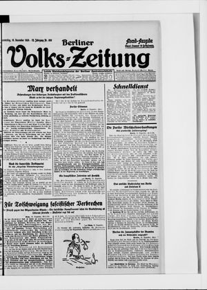 Berliner Volkszeitung vom 18.12.1924