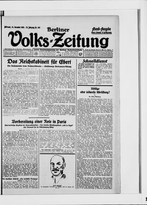 Berliner Volkszeitung vom 24.12.1924