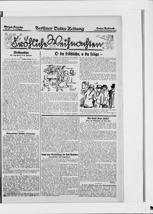 Berliner Volkszeitung vom 25.12.1924