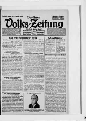 Berliner Volkszeitung vom 30.12.1924