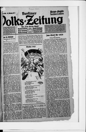 Berliner Volkszeitung vom 01.01.1925