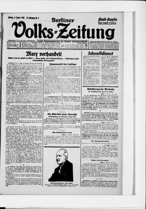 Berliner Volkszeitung vom 05.01.1925