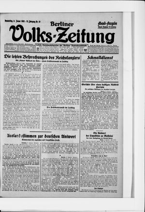 Berliner Volkszeitung vom 08.01.1925