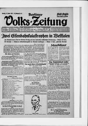 Berliner Volkszeitung on Jan 13, 1925