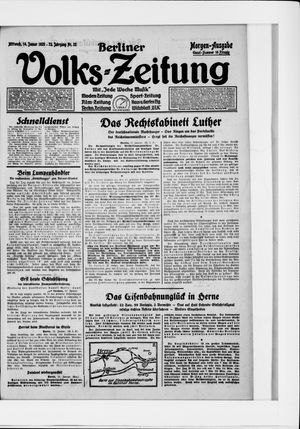 Berliner Volkszeitung vom 14.01.1925