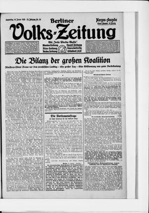 Berliner Volkszeitung vom 15.01.1925
