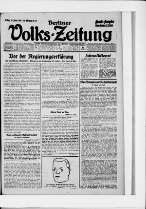 Berliner Volkszeitung vom 16.01.1925