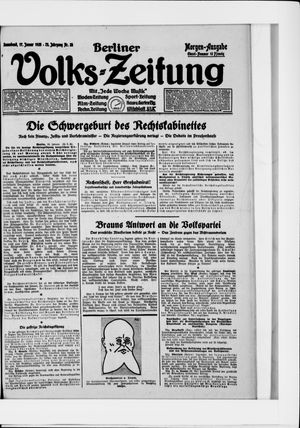 Berliner Volkszeitung vom 17.01.1925
