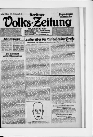 Berliner Volkszeitung vom 25.01.1925
