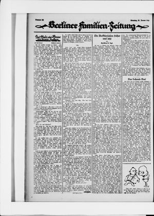 Berliner Volkszeitung vom 27.01.1925