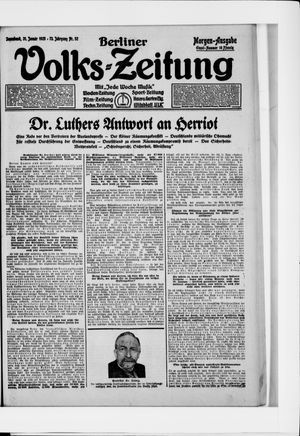 Berliner Volkszeitung on Jan 31, 1925