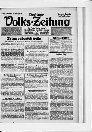 Berliner Volkszeitung on Feb 3, 1925