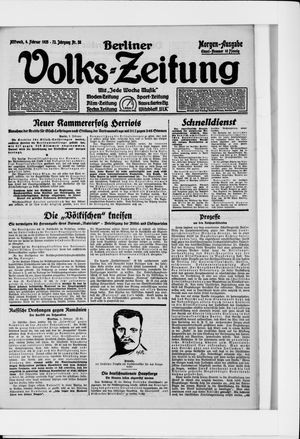 Berliner Volkszeitung vom 04.02.1925