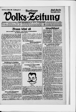 Berliner Volkszeitung vom 05.02.1925