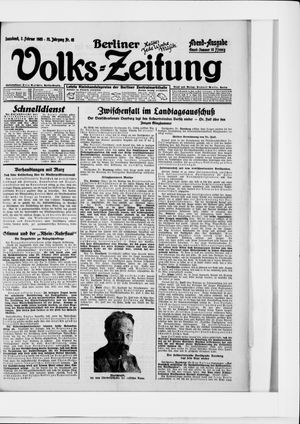 Berliner Volkszeitung on Feb 7, 1925