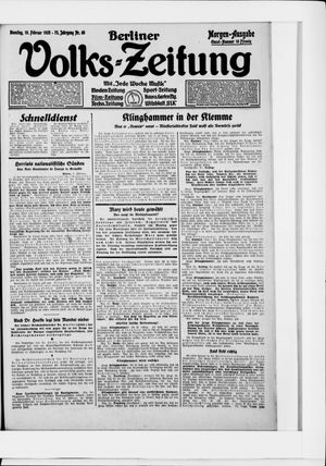 Berliner Volkszeitung vom 10.02.1925