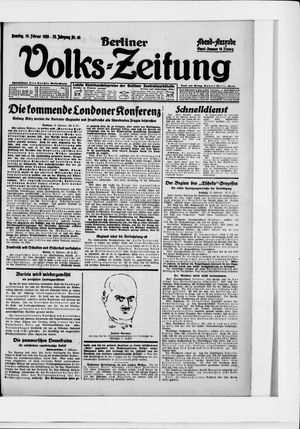 Berliner Volkszeitung vom 10.02.1925