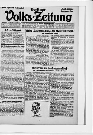 Berliner Volkszeitung vom 11.02.1925