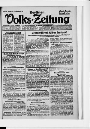 Berliner Volkszeitung vom 13.02.1925