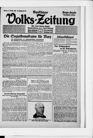 Berliner Volkszeitung vom 17.02.1925