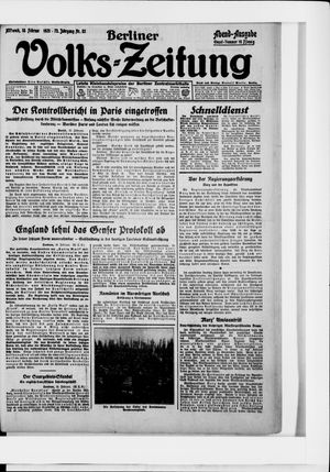 Berliner Volkszeitung vom 18.02.1925