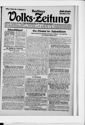 Berliner Volkszeitung vom 20.02.1925