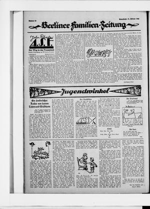 Berliner Volkszeitung vom 21.02.1925