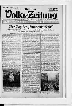Berliner Volkszeitung vom 23.02.1925