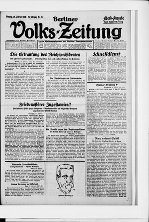 Berliner Volkszeitung vom 24.02.1925